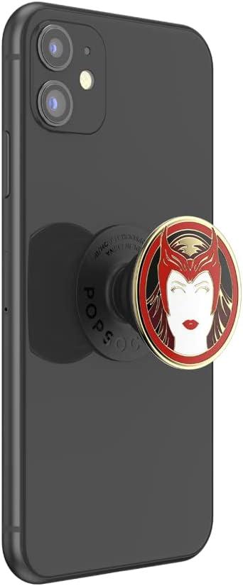 imagePopSockets Phone Grip for MagSafe with Kickstand Magnetic Stand Swappable Top Secure Hold for iPhone MagSafe Cases Phone amp Tablet Grip Marvel Enamel Captain AmericaScarlet Witch