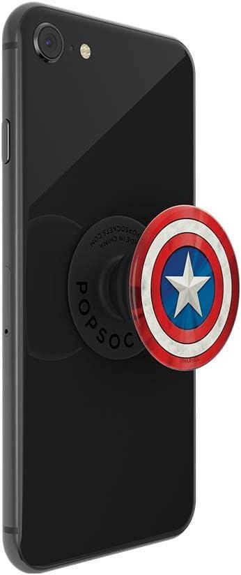 imagePopSockets Phone Grip for MagSafe with Kickstand Magnetic Stand Swappable Top Secure Hold for iPhone MagSafe Cases Phone amp Tablet Grip Marvel Enamel Captain AmericaIcon