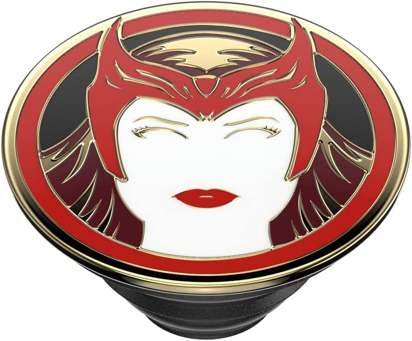 imagePopSockets Phone Grip for MagSafe with Kickstand Magnetic Stand Swappable Top Secure Hold for iPhone MagSafe Cases Phone amp Tablet Grip Marvel Enamel Captain AmericaScarlet Witch