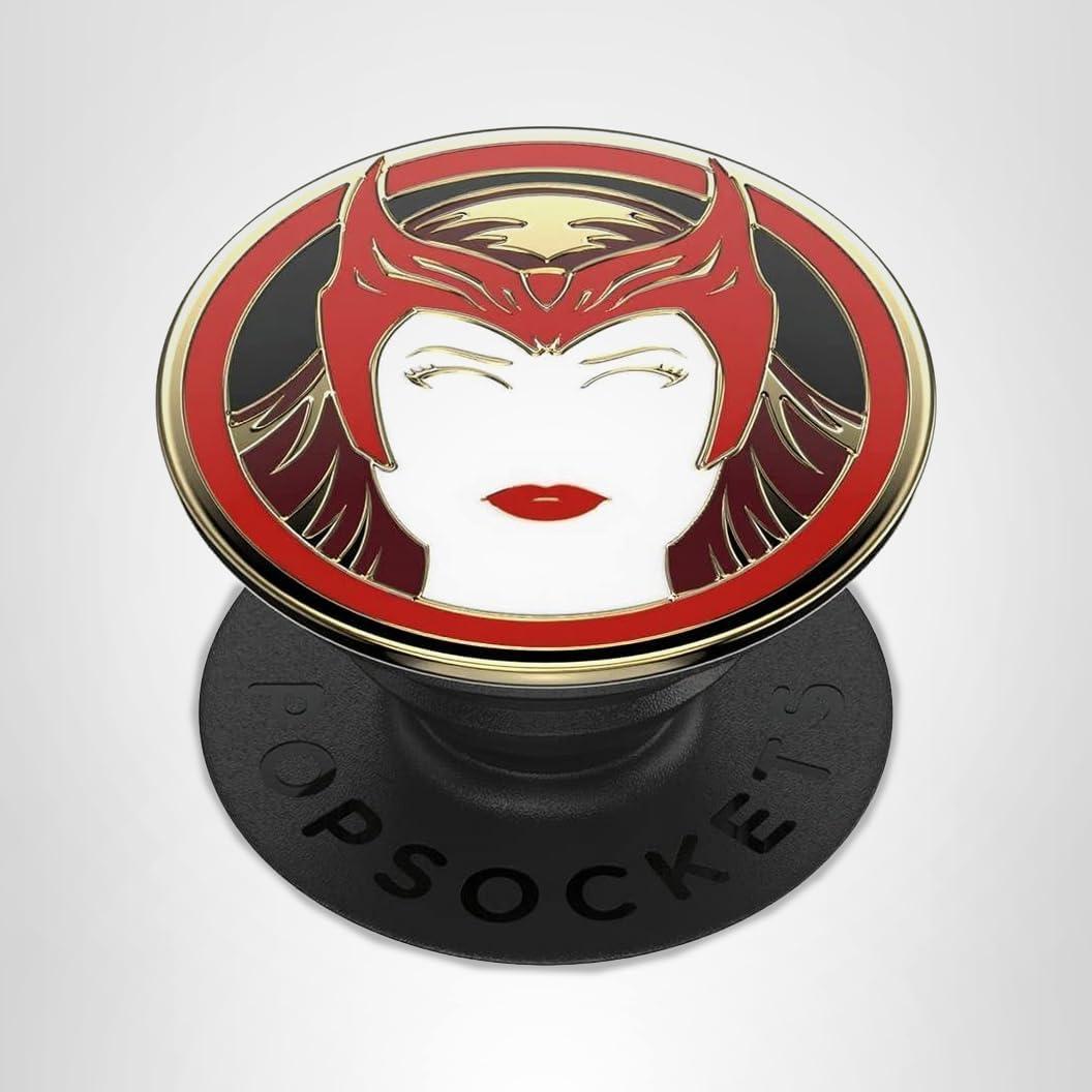 imagePopSockets Phone Grip for MagSafe with Kickstand Magnetic Stand Swappable Top Secure Hold for iPhone MagSafe Cases Phone amp Tablet Grip Marvel Enamel Captain AmericaScarlet Witch