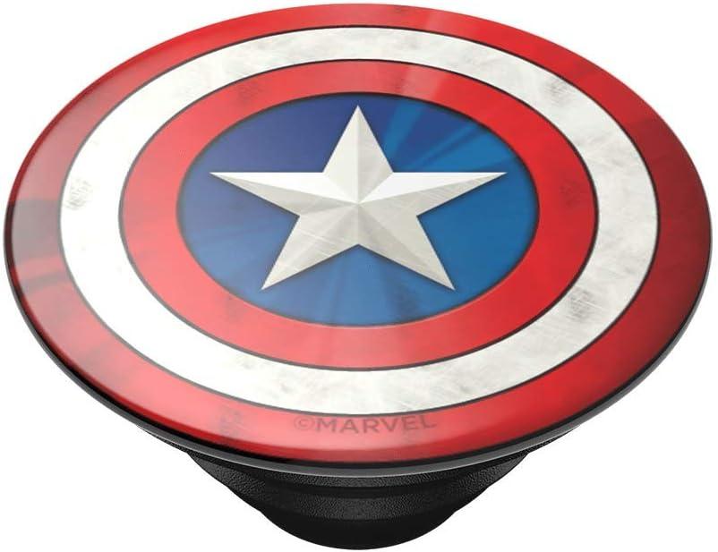 imagePopSockets Phone Grip for MagSafe with Kickstand Magnetic Stand Swappable Top Secure Hold for iPhone MagSafe Cases Phone amp Tablet Grip Marvel Enamel Captain AmericaIcon