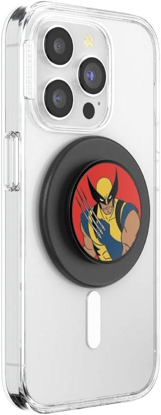 imagePopSockets Phone Grip for MagSafe with Kickstand Magnetic Stand Swappable Top Secure Hold for iPhone MagSafe Cases Phone amp Tablet Grip Marvel Enamel Captain AmericaEnamel Wolverine
