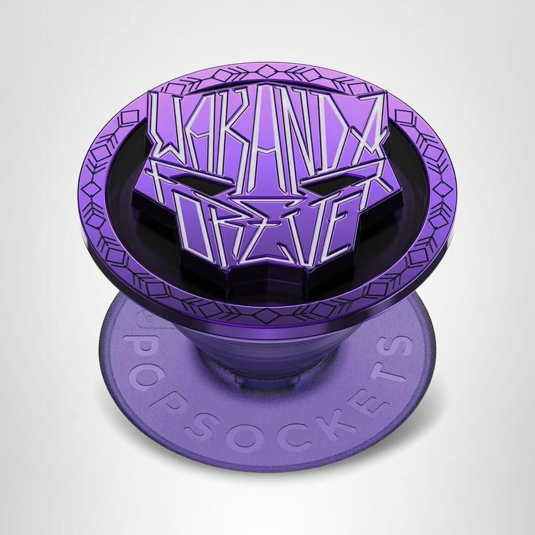 imagePopSockets Phone Grip for MagSafe with Kickstand Magnetic Stand Swappable Top Secure Hold for iPhone MagSafe Cases Phone amp Tablet Grip Marvel Enamel Captain AmericaWakanda Forever