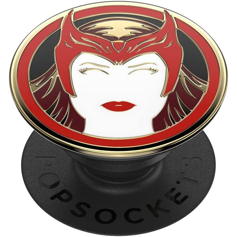 imagePopSockets Phone Grip for MagSafe with Kickstand Magnetic Stand Swappable Top Secure Hold for iPhone MagSafe Cases Phone amp Tablet Grip Marvel Enamel Captain AmericaScarlet Witch