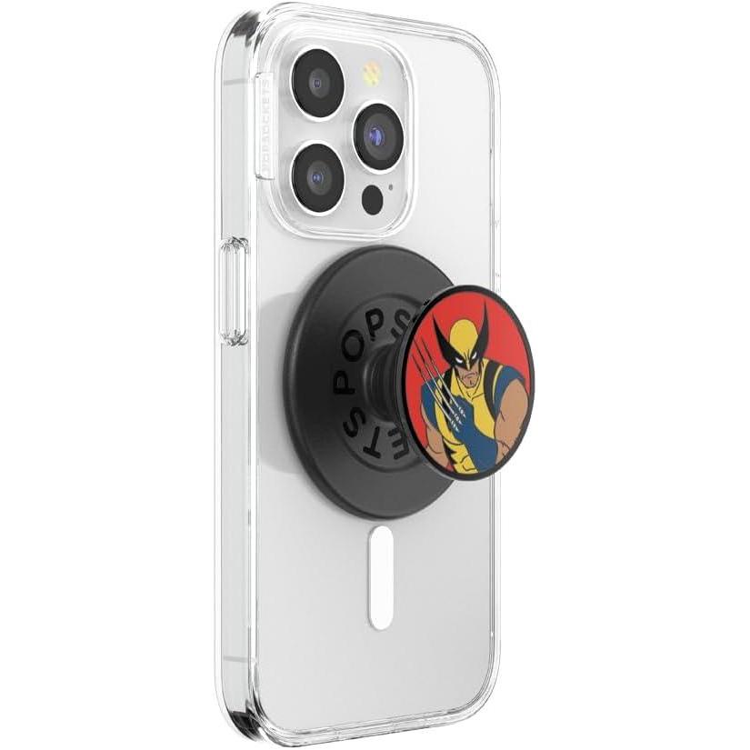 imagePopSockets Phone Grip for MagSafe with Kickstand Magnetic Stand Swappable Top Secure Hold for iPhone MagSafe Cases Phone amp Tablet Grip Marvel Enamel Captain AmericaEnamel Wolverine