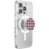 imagePopSockets Phone Grip for MagSafe with Kickstand Magnetic Stand Swappable Top Secure Hold for iPhone MagSafe Cases Phone amp Tablet Grip  Black Cherry Gingham