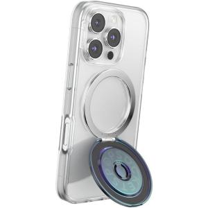 PopSockets Kick-Out Grip for MagSafe, Phone Grip with Built-in Phone Stand, Adjustable Kickstand for Portrait or Landscape, Strong Magnetic Hold, Wireless Charging Compatible – Nightshade