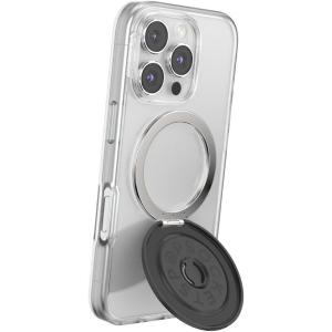 PopSockets Kick-Out Grip for MagSafe, Phone Grip with Built-in Phone Stand, Adjustable Kickstand for Portrait or Landscape, Strong Magnetic Hold, Wireless Charging Compatible – Radial Black