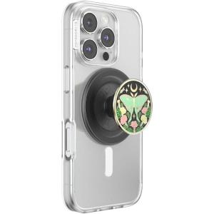 PopSockets Phone Grip for MagSafe with Kickstand, Magnetic Stand, Swappable Top, Secure Hold for iPhone MagSafe Cases, Phone & Tablet Grip – Enamel Luna Moth(Enamel Luna Moth)