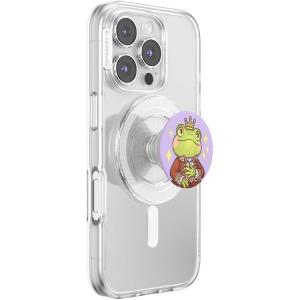 PopSockets Phone Grip for MagSafe with Kickstand, Magnetic Stand, Swappable Top, Secure Hold for iPhone MagSafe Cases, Phone & Tablet Grip – Enamel Luna Moth(Frog Prince)
