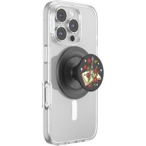 PopSockets Phone Grip for MagSafe with Kickstand, Magnetic Stand, Swappable Top, Secure Hold for iPhone MagSafe Cases, Phone & Tablet Grip – Enamel Luna Moth(Sterling Blade Book)