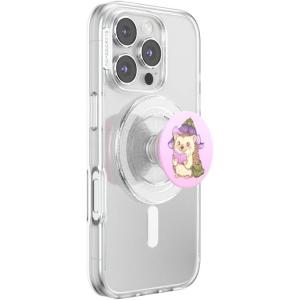 PopSockets Phone Grip for MagSafe with Kickstand, Magnetic Stand, Swappable Top, Secure Hold for iPhone MagSafe Cases, Phone & Tablet Grip – Enamel Luna Moth(Hedgie P. Bloom)