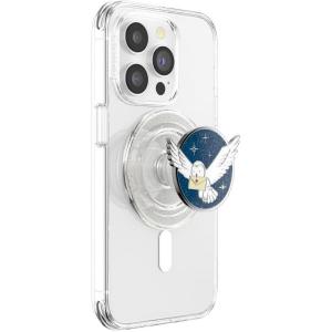 PopSockets Phone Grip for MagSafe with Kickstand, Magnetic Stand, Swappable Top, Secure Hold for iPhone MagSafe Cases, Phone & Tablet Grip, Harry Potter – Enamel Chocolate Frog(Enamel Hedwig)