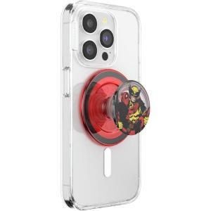 PopSockets Phone Grip for MagSafe with Kickstand, Magnetic Stand, Swappable Top, Secure Hold for iPhone MagSafe Cases, Phone & Tablet Grip, Marvel – Enamel Captain America(DP & Wolv)
