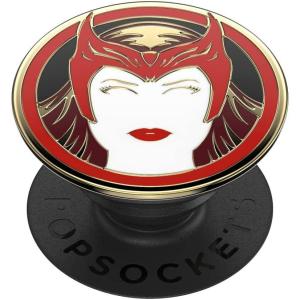 PopSockets Phone Grip for MagSafe with Kickstand, Magnetic Stand, Swappable Top, Secure Hold for iPhone MagSafe Cases, Phone & Tablet Grip, Marvel – Enamel Captain America(Scarlet Witch)