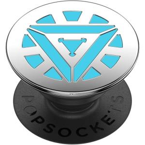 PopSockets Phone Grip for MagSafe with Kickstand, Magnetic Stand, Swappable Top, Secure Hold for iPhone MagSafe Cases, Phone & Tablet Grip, Marvel – Enamel Captain America(Arc Reactor)