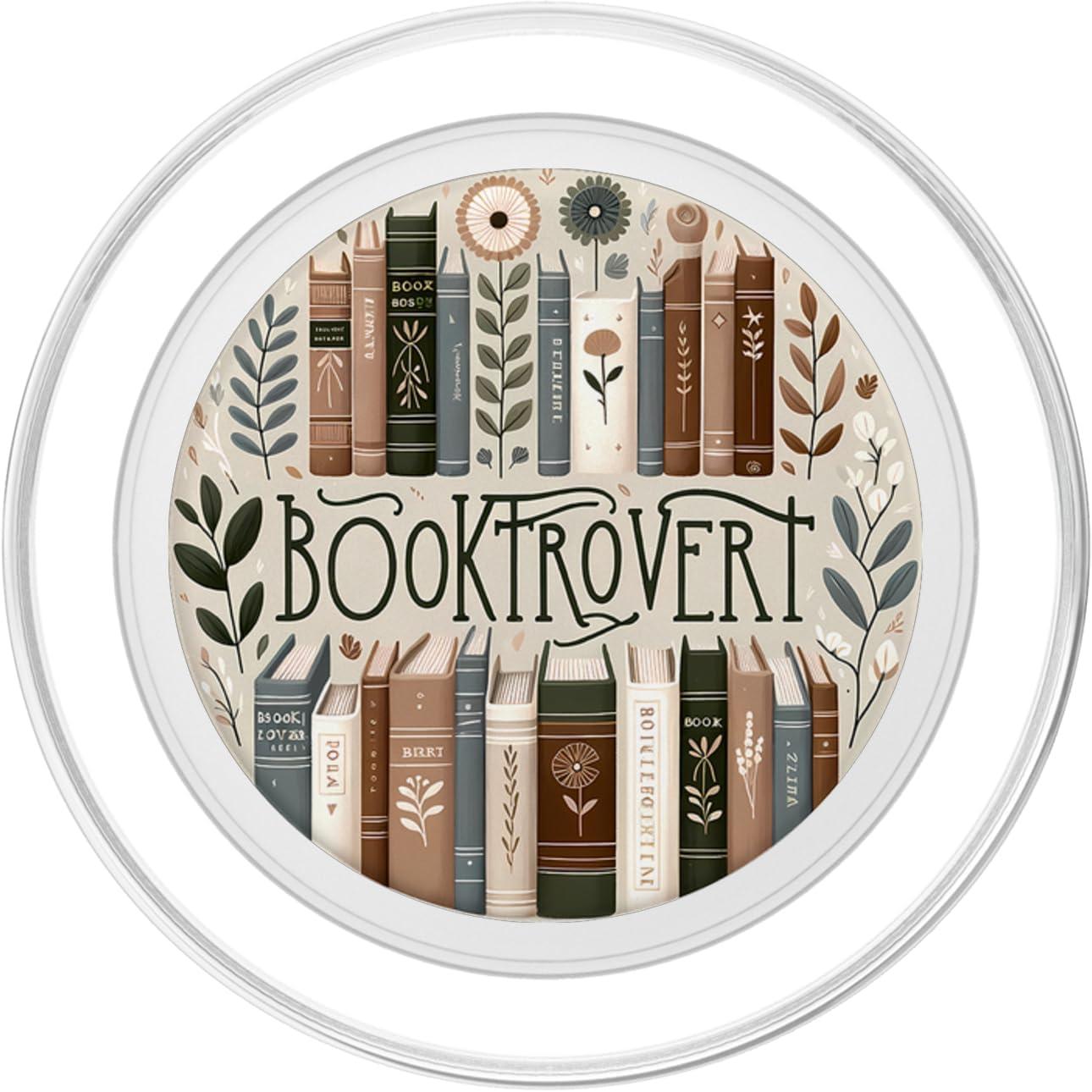 imageBook Lover Reading Flower Floral Cute Reader Booktrovert PopSockets PopGrip for MagSafeMagnetic PopGrip