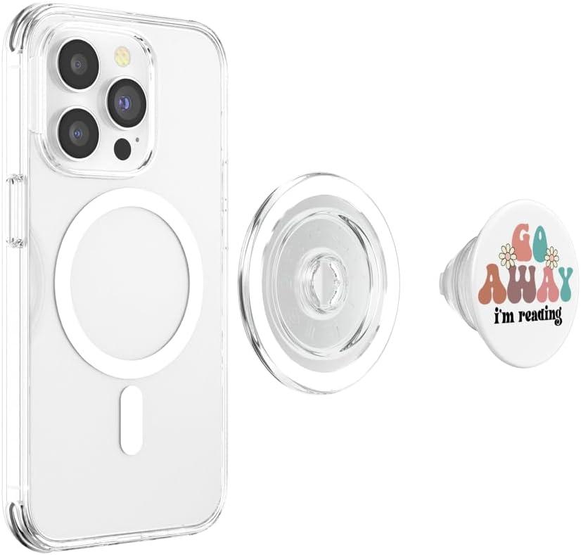 imageGo Away Im Reading Book Booktrovert Im Reading Books Lover PopSockets PopGrip for MagSafeMagnetic PopGrip