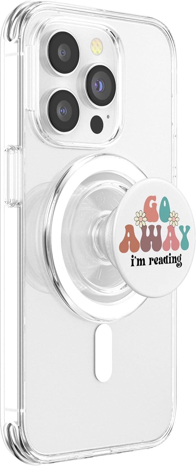 imageGo Away Im Reading Book Booktrovert Im Reading Books Lover PopSockets PopGrip for MagSafeMagnetic PopGrip