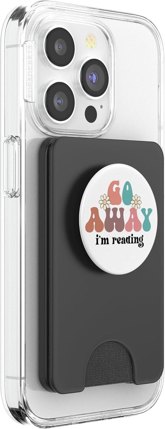 imageGo Away Im Reading Book Booktrovert Im Reading Books Lover PopSockets PopGrip for MagSafeMagnetic PopWallet