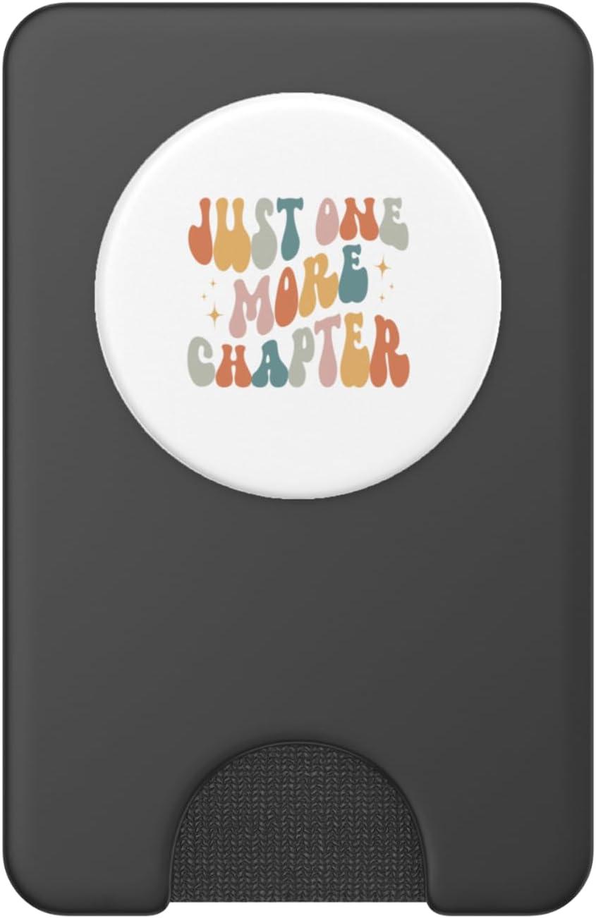 imageJust One More Chapter vintage lover book reader PopSockets Adhesive PopGripMagnetic PopWallet