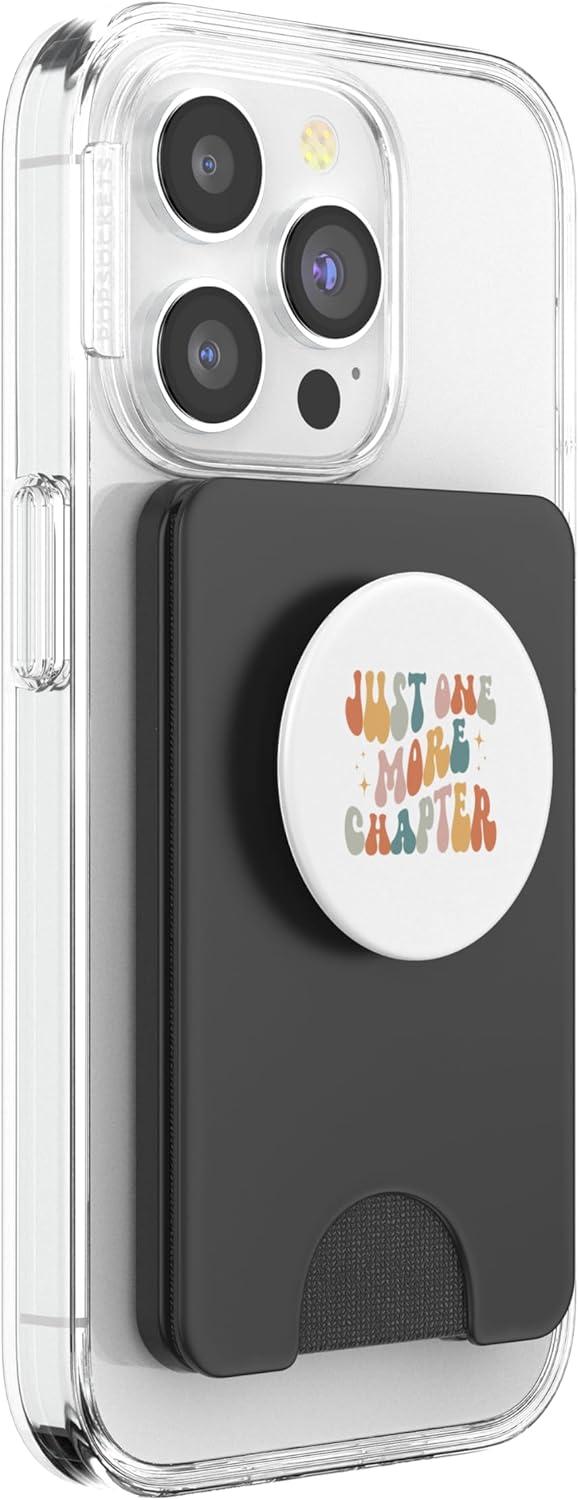 imageJust One More Chapter vintage lover book reader PopSockets Adhesive PopGripMagnetic PopWallet