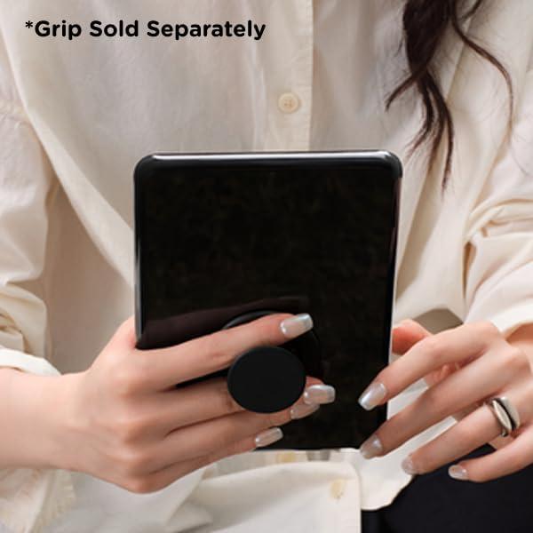 imagePopSockets Kindle Paperwhite 2021 Case 11th Gen 68 amp Signature Edition Slim Protective Cover with Builtin MagSafeCompatible Ring for MagSafe PopGrip EReader Accessory Black Translucent