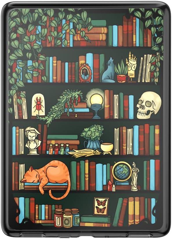 imagePopSockets Kindle Paperwhite 2021 Case 11th Gen 68 amp Signature Edition Slim Protective Cover with Builtin MagSafeCompatible Ring for MagSafe PopGrip EReader Accessory Storied Shelves