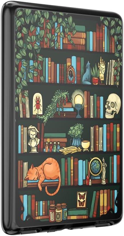 imagePopSockets Kindle Paperwhite 2021 Case 11th Gen 68 amp Signature Edition Slim Protective Cover with Builtin MagSafeCompatible Ring for MagSafe PopGrip EReader Accessory Storied Shelves