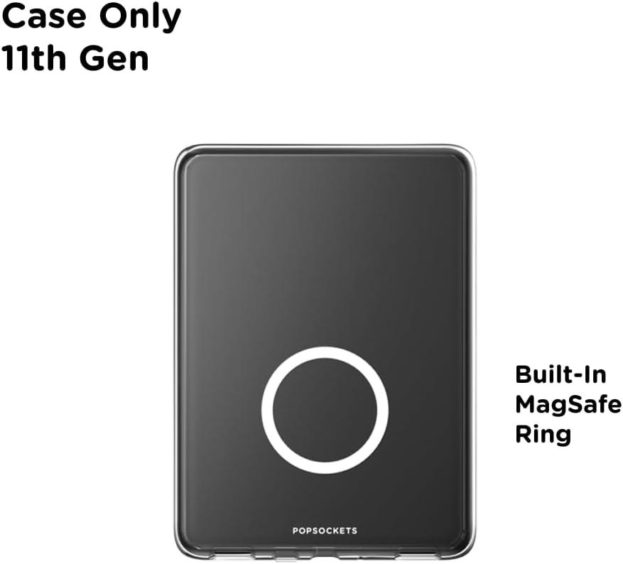 imagePopSockets Kindle Paperwhite 2021 Case 11th Gen 68 amp Signature Edition Slim Protective Cover with Builtin MagSafeCompatible Ring for MagSafe PopGrip EReader Accessory Clear