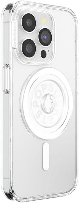 imagePopSockets MagSafe Grip Base Works with Swappable PopSockets Tops Top Sold Separately Magnetic Base for iPhone MagSafe Cases amp Phones PinkClear
