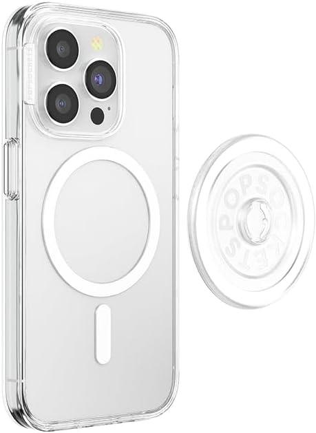 imagePopSockets MagSafe Grip Base Works with Swappable PopSockets Tops Top Sold Separately Magnetic Base for iPhone MagSafe Cases amp Phones PinkClear