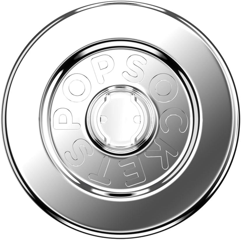 imagePopSockets MagSafe Grip Base Works with Swappable PopSockets Tops Top Sold Separately Magnetic Base for iPhone MagSafe Cases amp Phones Silver