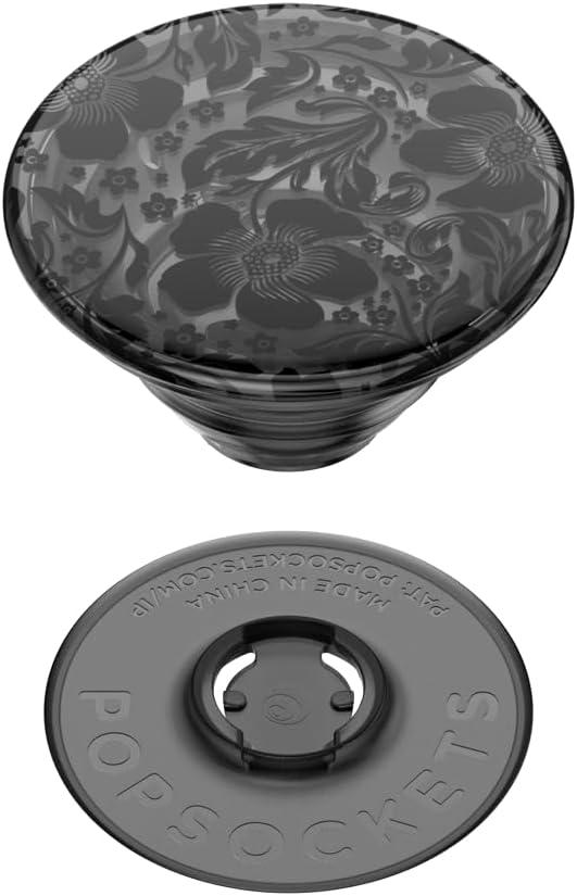 imagePopSockets Phone Grip for MagSafe with Kickstand Magnetic Stand Swappable Top Secure Hold for iPhone MagSafe Cases Phone amp Tablet Grip Curvers StateBlack Lace