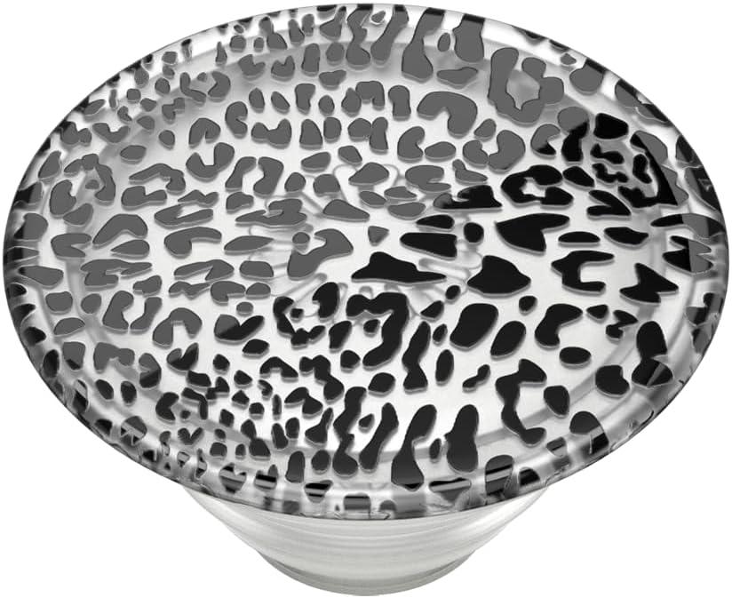 imagePopSockets Phone Grip for MagSafe with Kickstand Magnetic Stand Swappable Top Secure Hold for iPhone MagSafe Cases Phone amp Tablet Grip Curvers StateBlack Leopard