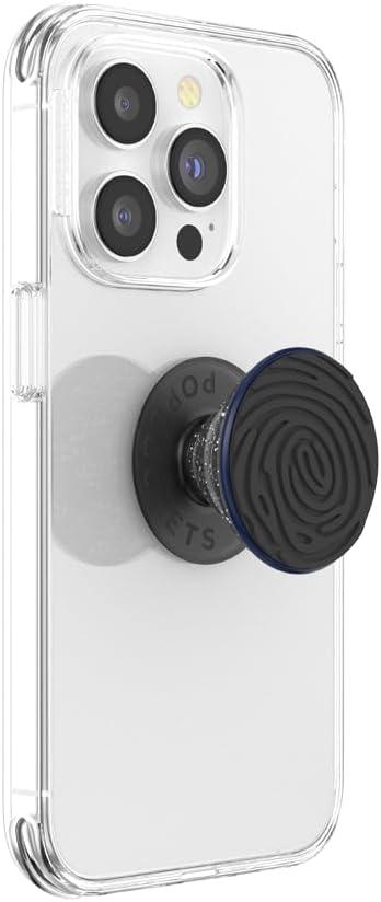 imagePopSockets Phone Grip for MagSafe with Kickstand Magnetic Stand Swappable Top Secure Hold for iPhone MagSafe Cases Phone amp Tablet Grip Curvers StateImprint Black