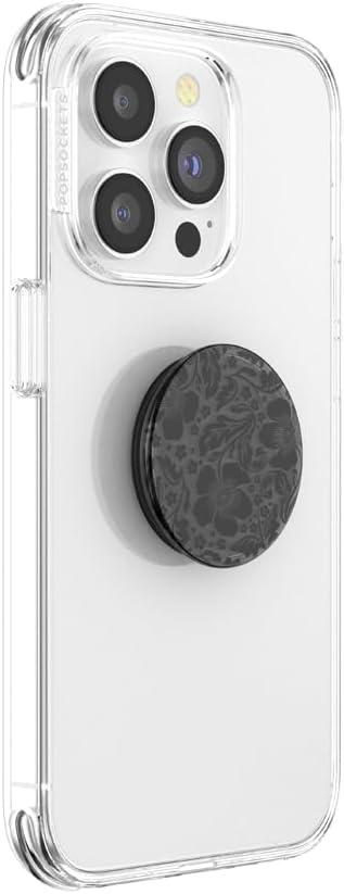 imagePopSockets Phone Grip for MagSafe with Kickstand Magnetic Stand Swappable Top Secure Hold for iPhone MagSafe Cases Phone amp Tablet Grip Curvers StateBlack Lace