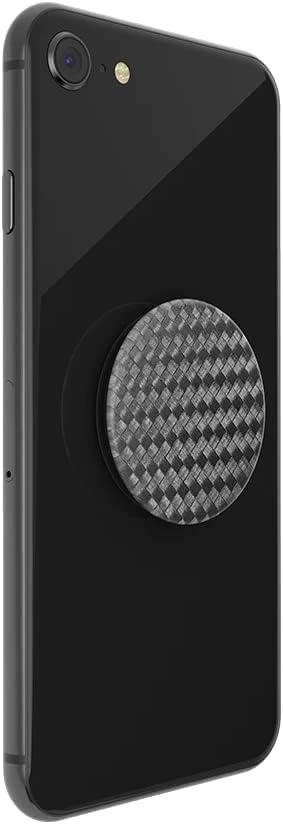 imagePopSockets Phone Grip for MagSafe with Kickstand Magnetic Stand Swappable Top Secure Hold for iPhone MagSafe Cases Phone amp Tablet Grip Curvers StateCarbonite Weave