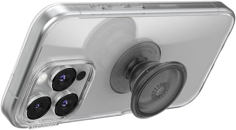 imagePopSockets Phone Grip for MagSafe with Kickstand Magnetic Stand Swappable Top Secure Hold for iPhone MagSafe Cases Phone amp Tablet Grip Curvers StateBlack Smoke