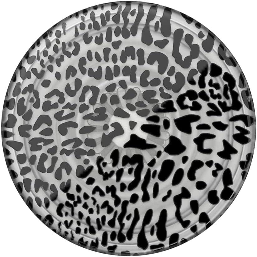 imagePopSockets Phone Grip for MagSafe with Kickstand Magnetic Stand Swappable Top Secure Hold for iPhone MagSafe Cases Phone amp Tablet Grip Curvers StateBlack Leopard