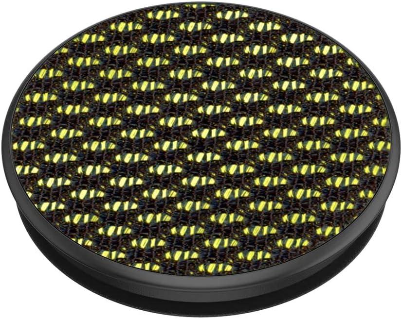 imagePopSockets Phone Grip for MagSafe with Kickstand Magnetic Stand Swappable Top Secure Hold for iPhone MagSafe Cases Phone amp Tablet Grip Enamel Heart of GoldMesh Neon Green