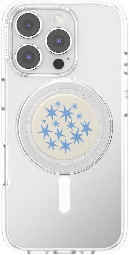 imagePopSockets Phone Grip for MagSafe with Kickstand Magnetic Stand Swappable Top Secure Hold for iPhone MagSafe Cases Phone amp Tablet Grip Enamel Heart of GoldStargazer