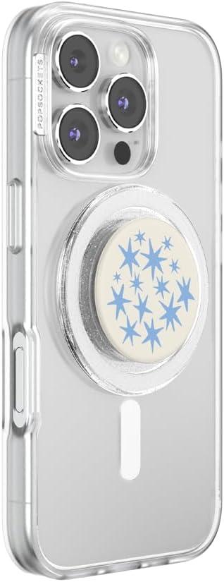 imagePopSockets Phone Grip for MagSafe with Kickstand Magnetic Stand Swappable Top Secure Hold for iPhone MagSafe Cases Phone amp Tablet Grip Enamel Heart of GoldStargazer