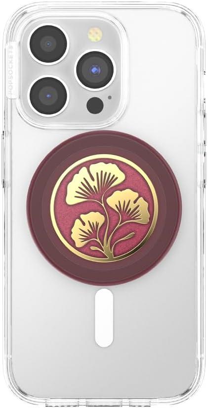imagePopSockets Phone Grip for MagSafe with Kickstand Magnetic Stand Swappable Top Secure Hold for iPhone MagSafe Cases Phone amp Tablet Grip PomodoroOxblood