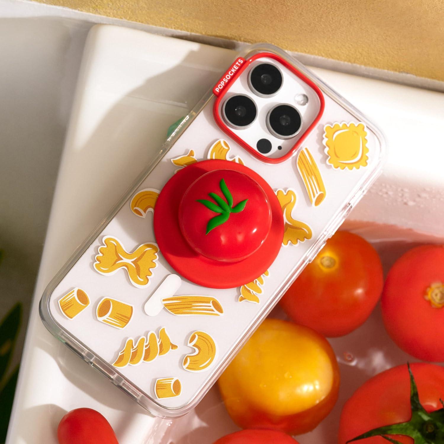 imagePopSockets Phone Grip for MagSafe with Kickstand Magnetic Stand Swappable Top Secure Hold for iPhone MagSafe Cases Phone amp Tablet Grip PomodoroPopOut Pomodoro