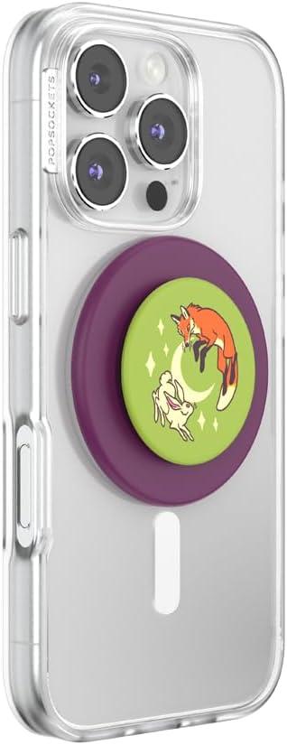 imagePopSockets Phone Grip for MagSafe with Kickstand Magnetic Stand Swappable Top Secure Hold for iPhone MagSafe Cases Phone amp Tablet Grip The Fox in The Hare