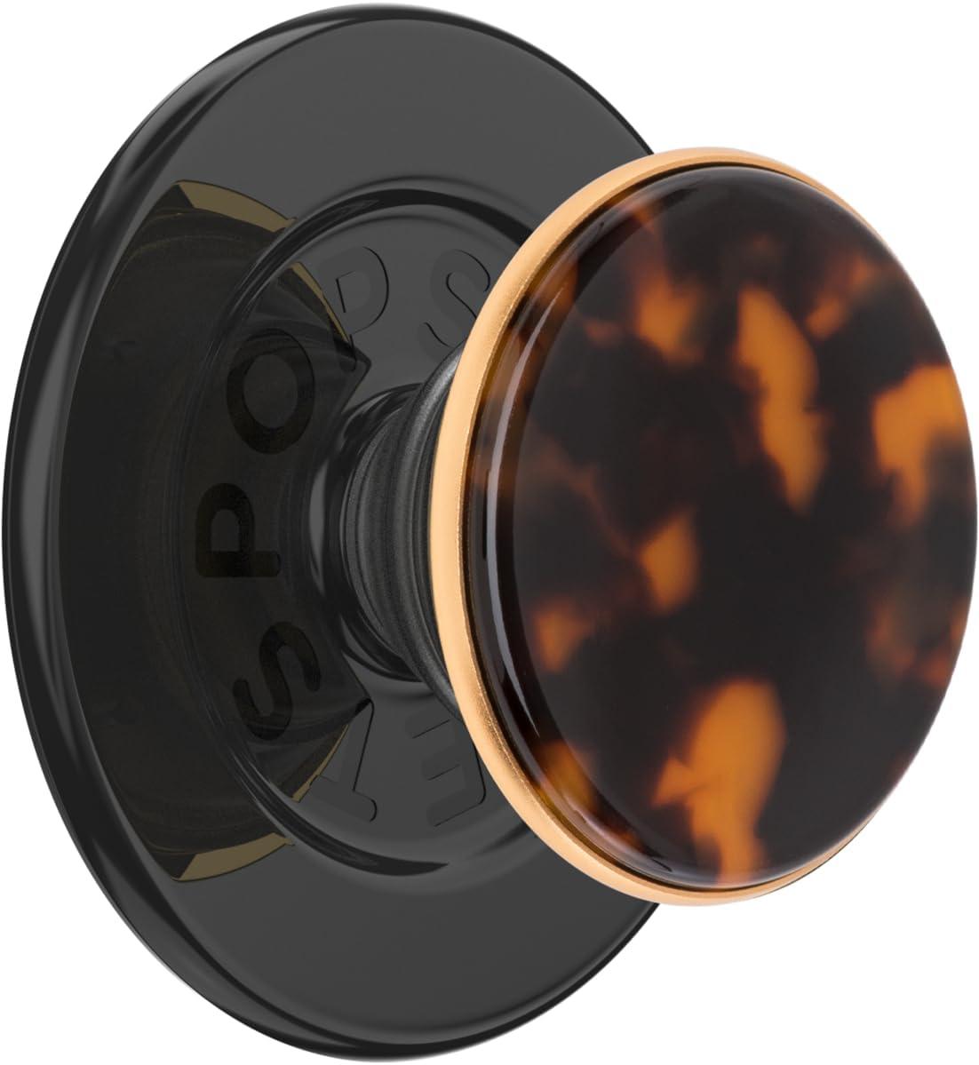 imagePopSockets Phone Grip for MagSafe with Kickstand Magnetic Stand Swappable Top Secure Hold for iPhone MagSafe Cases Phone amp Tablet Grip Cute PopSockets Curves LatteTortoise