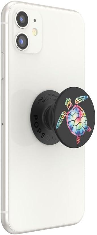 imagePopSockets Phone Grip with Expanding Kickstand Adhesive Grip Sleepy FrogPysch Turtle