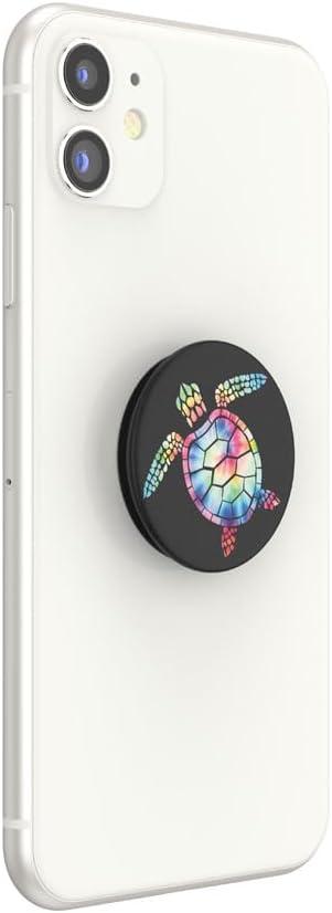 imagePopSockets Phone Grip with Expanding Kickstand Adhesive Grip Sleepy FrogPysch Turtle