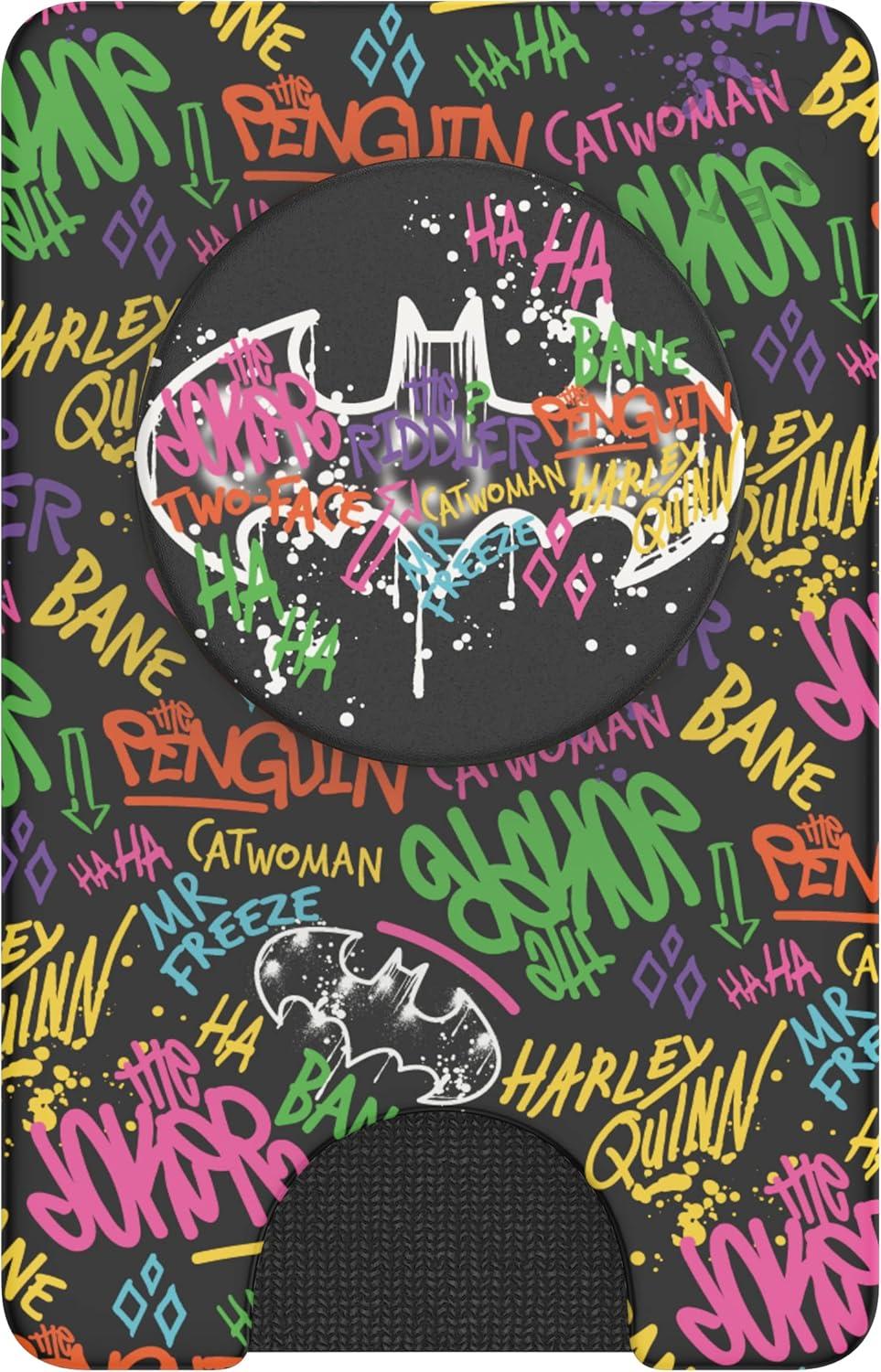 imagePopSockets Phone Wallet with Expanding Grip Phone Card Holder DC ComicsGotham Baddies